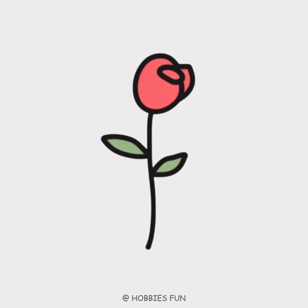 Simple Rose Drawing