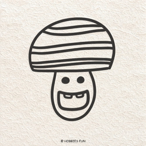 Mushroom with Big Mouth Drawing
