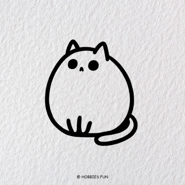 Cat sketch | Cat sketch, Simple cat drawing, Cat drawing