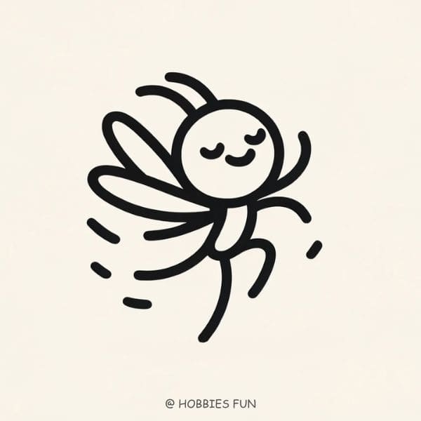 easy cute dragonfly drawing, Dragonfly as a Dancer