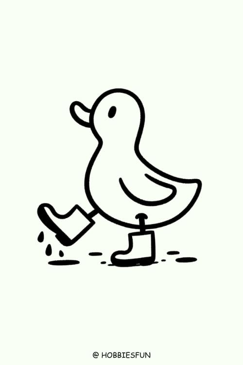How to Draw a Duck - Step-by-Step Tutorial for a Mallar Sketch