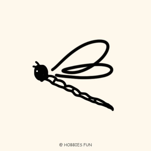 Simple Dragonfly Drawing