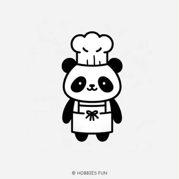 Cool panda drawing, Panda as a Chef