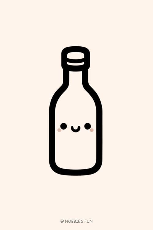 Easy Cute Bottle to Draw