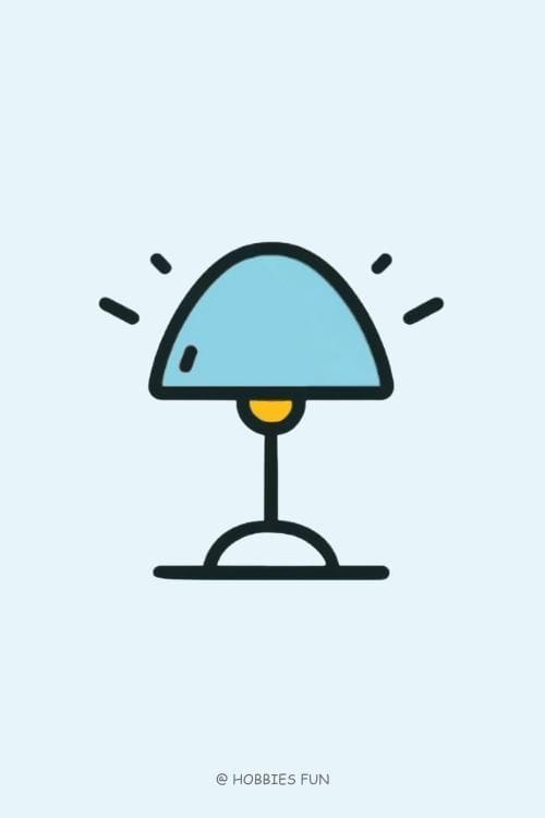 Cute Easy Lamp to Draw