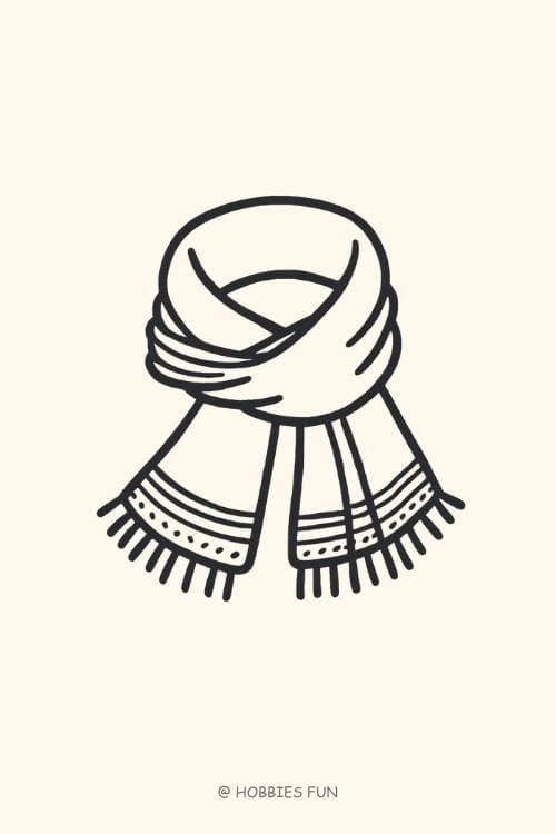 Cute Scarf to Draw