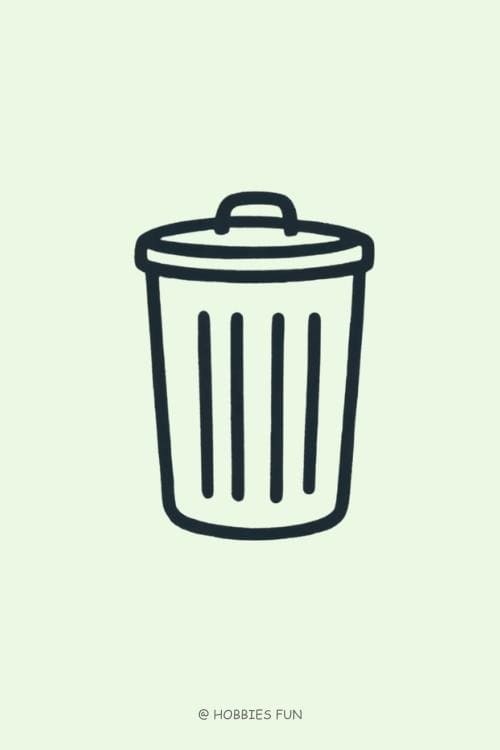 Cute Trash Can to Draw Easy 