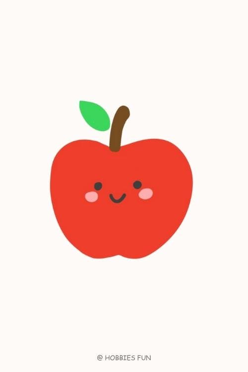 Easy Cute Apple to Draw