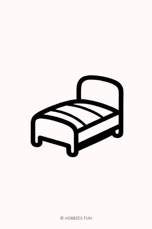 Easy Cute Bed to Draw