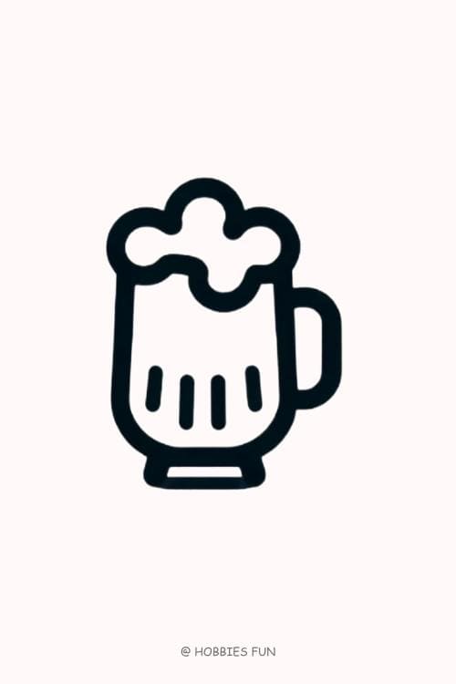 Easy Cute Beer to Draw