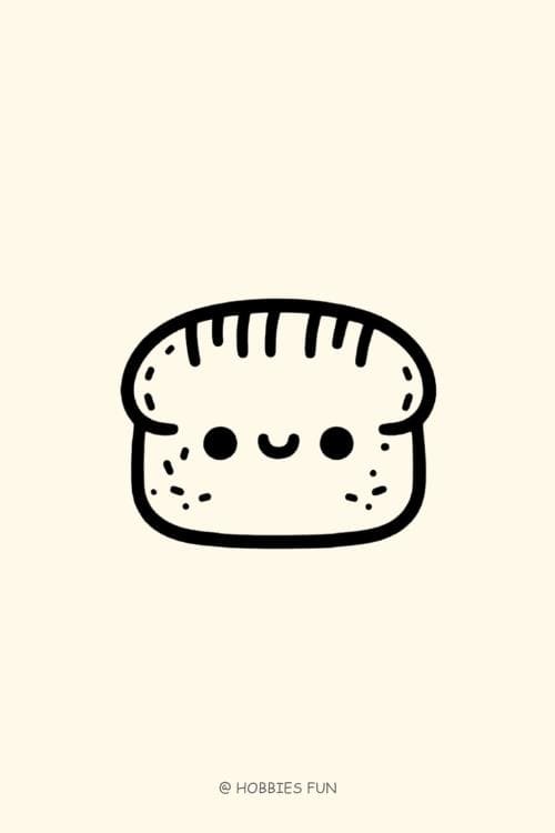Easy Cute Bread to Draw