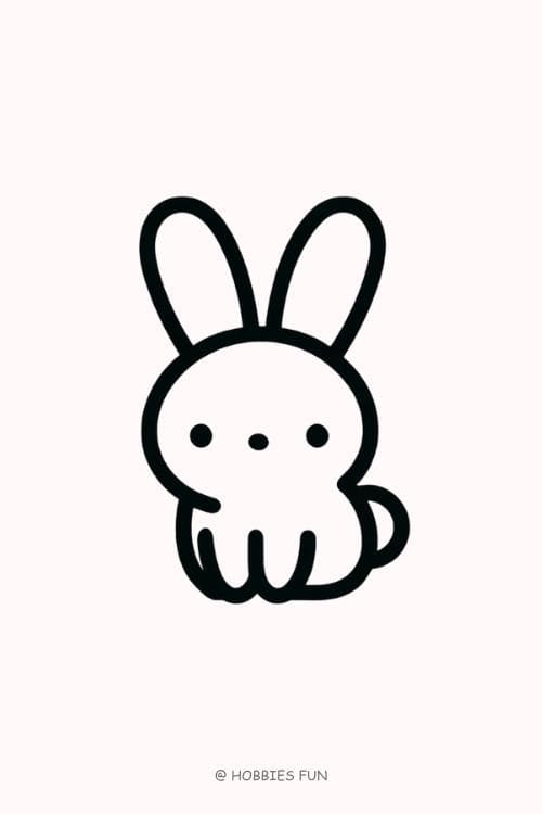 Easy Cute Bunny to Draw