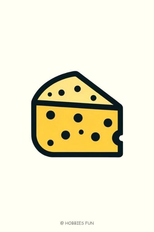 Easy Cute Cheese to Draw