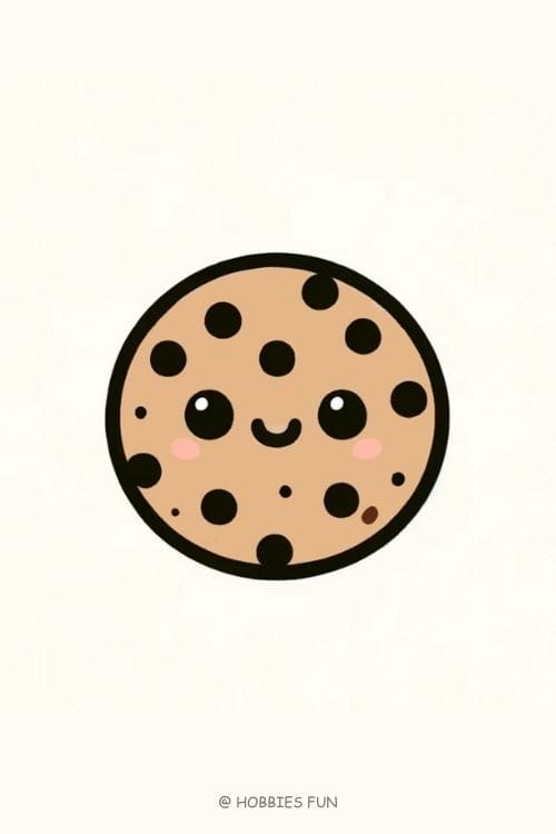 Easy Cute Cookie to Draw
