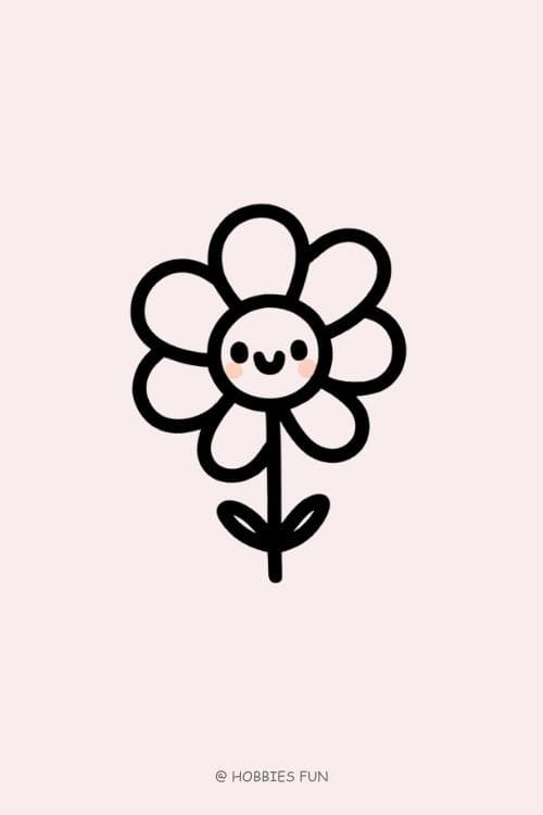 Easy Cute Flower to Draw