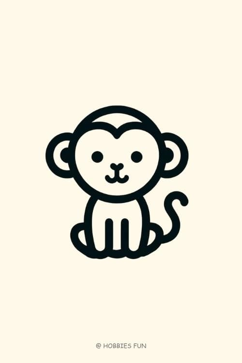 Easy Cute Monkey to Draw