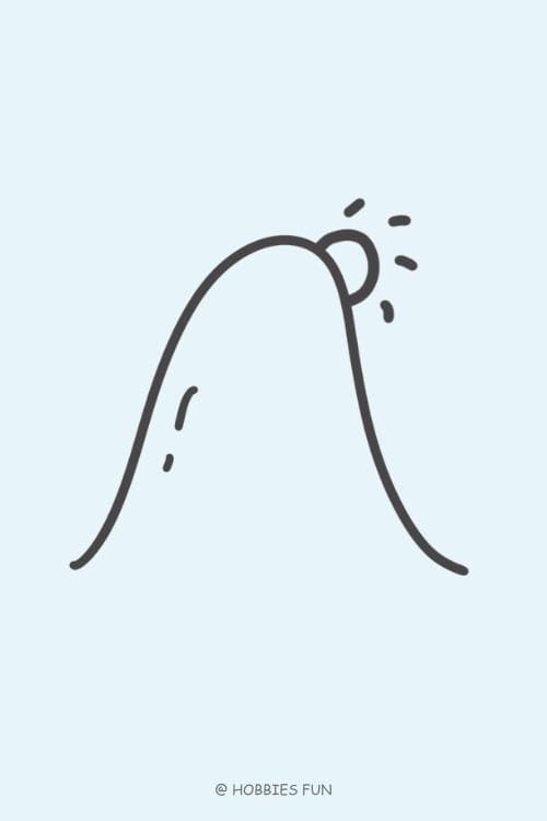 Easy Cute Mountain to Draw