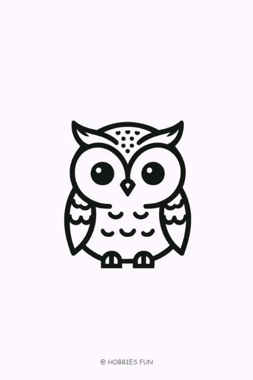 Easy Cute Owl to Draw