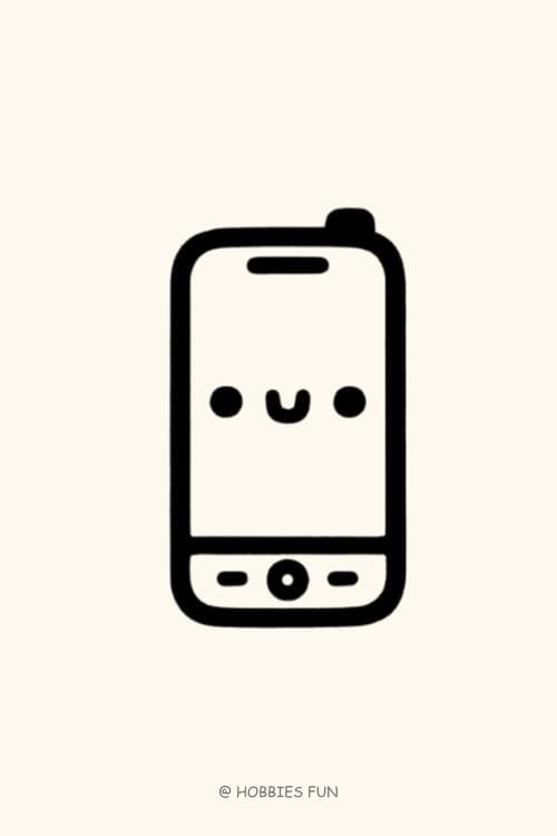 Easy Cute Phone to Draw