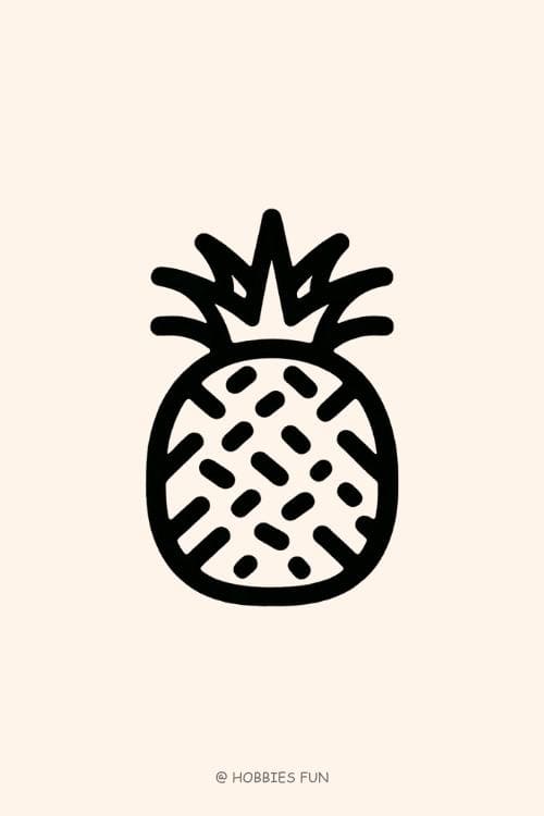 Easy Cute Pineapple to Draw
