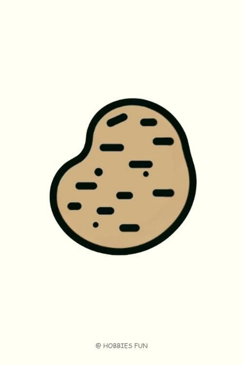 Easy Cute Potato to Draw