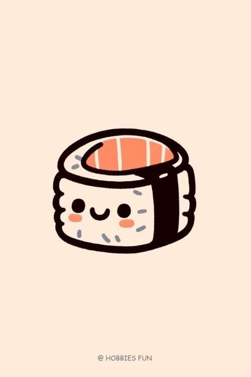 Easy Cute Sushi to Draw