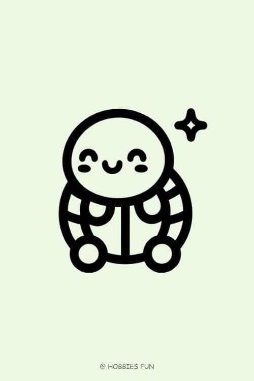 Easy Cute Turtle to Draw
