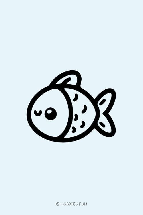 Simple Cute Fish to Draw