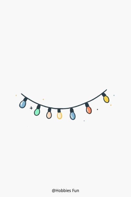 Christmas ornament drawing ideas, Colorful Lights