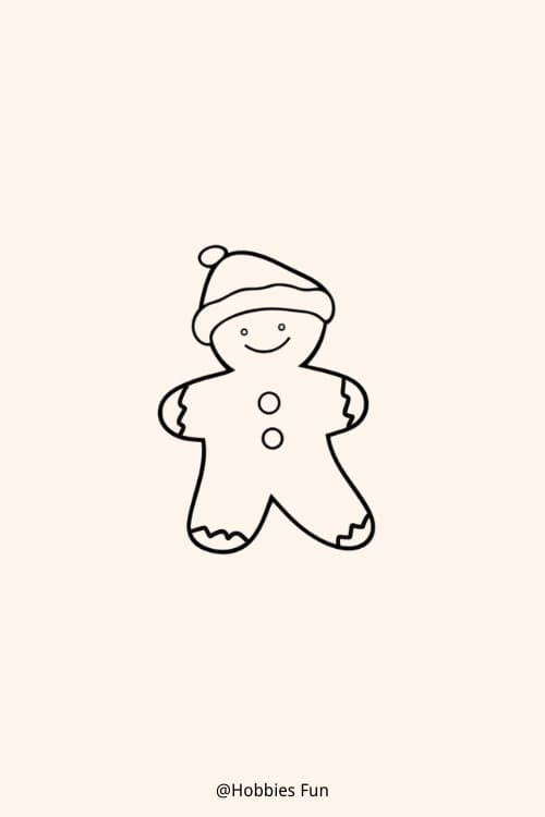 Christmas drawing, Gingerbread Man