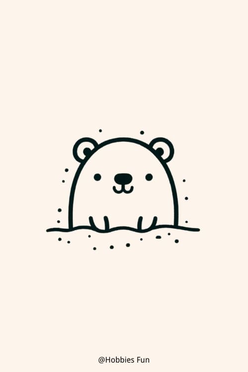 Drawing ideas Christmas, Polar Bear