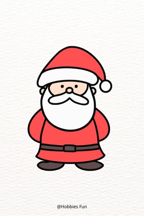 How to Draw a Santa Face - Easy Tutorial -