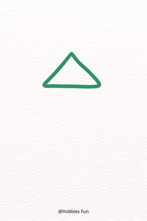 Draw a small triangle at the top