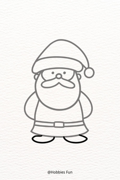 Draw the Santa Claus’s boots
