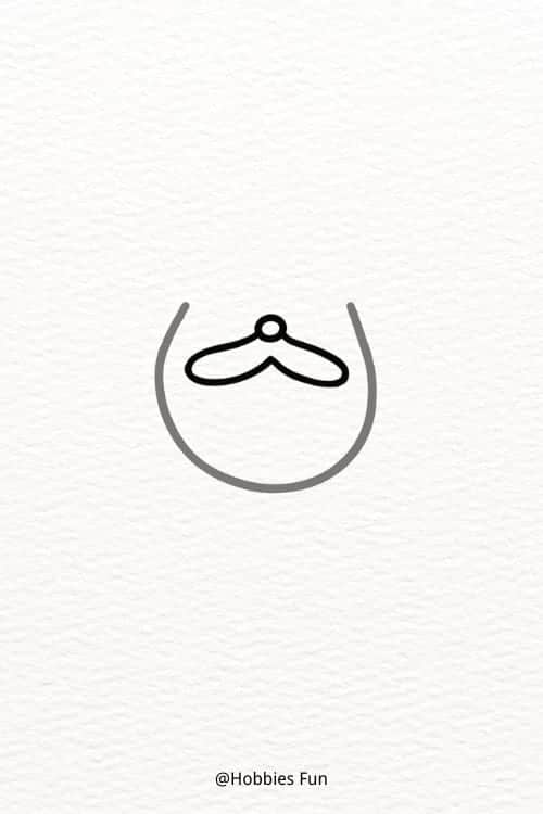 Draw the Santa Claus’s nose and mustache