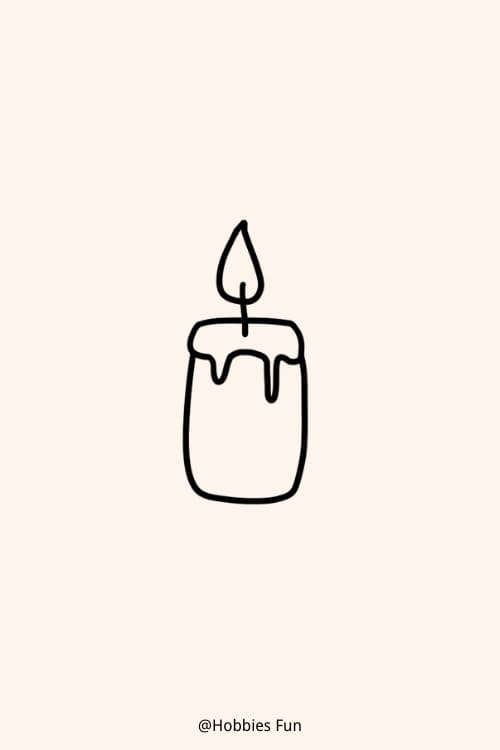 Festive drawing, Candle