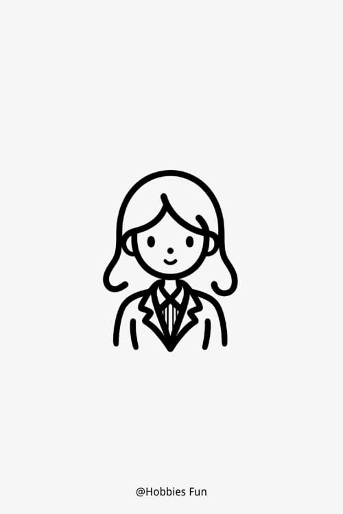 Draw a girl, Girl in Suit