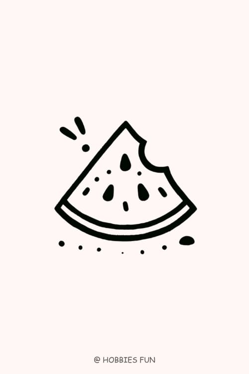 easy things to draw aesthetic, A Slice of Watermelon