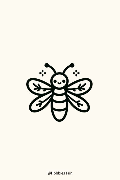 Cute doodles easy, Bee