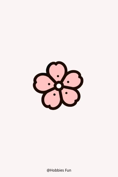 Cute small doodle easy, Cherry Blossom