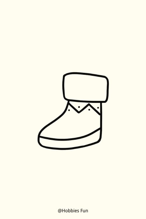 Easy Cute Boot Doodle to Draw
