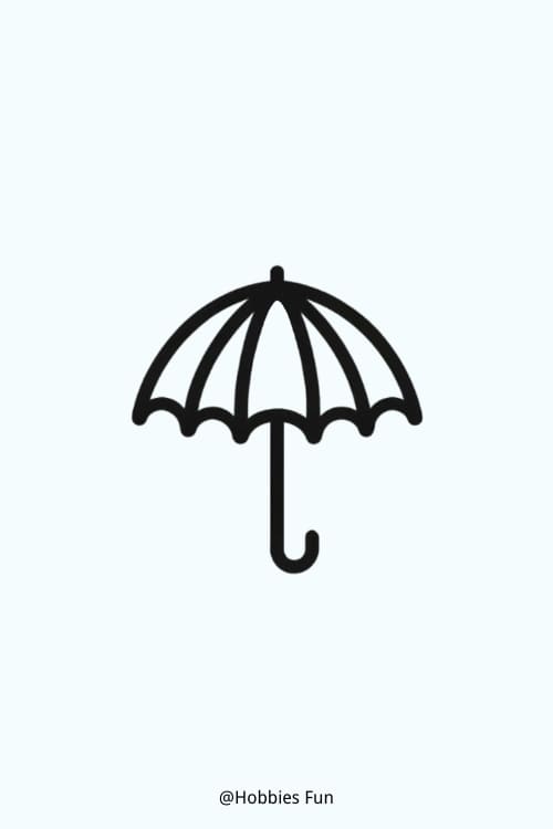Cool doodles to draw, Umbrella
