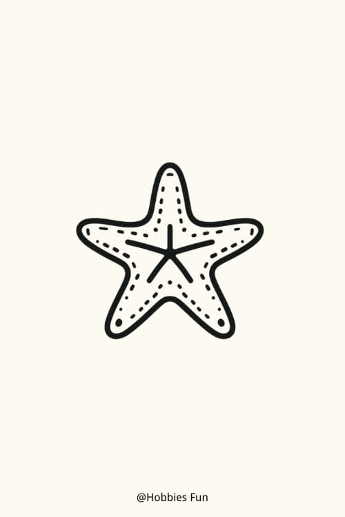 Easy to draw doodles, Starfish