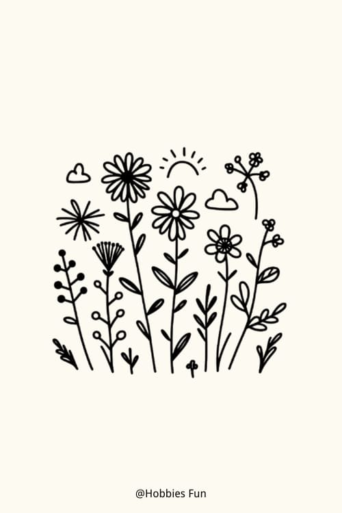 Quick doodle ideas, Wildflowers
