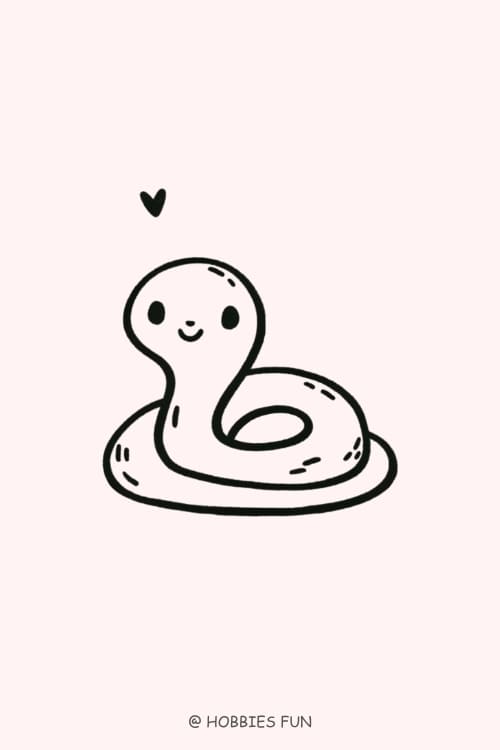 cute simple tattoo ideas, Snake 