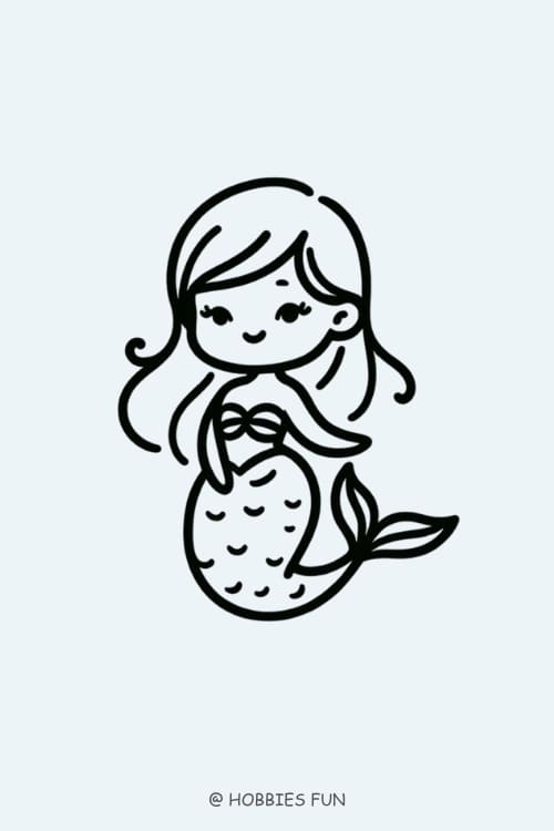 Cute Simple Tattoo, Mermaid