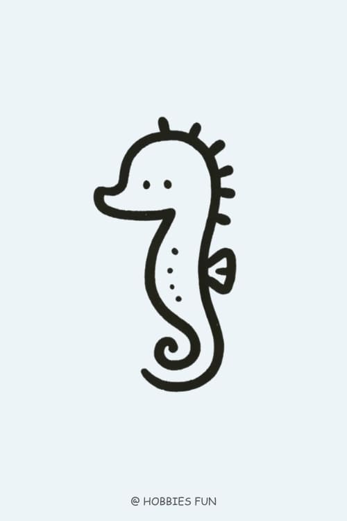 Easy Tattoos To Draw, Seahorse
