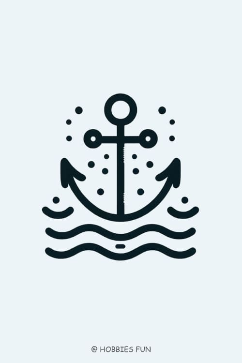 Meaningful Tattoo Ideas, Anchor And Waves