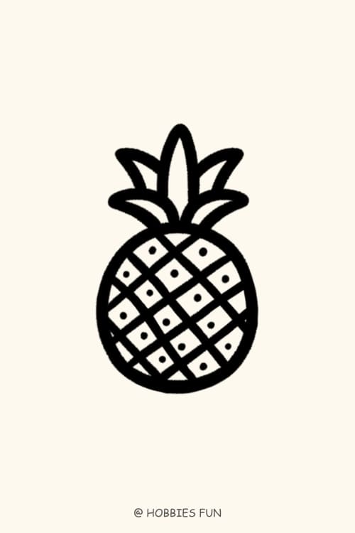 quick tattoo ideas, pineapple
