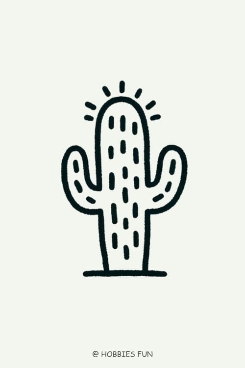 simple cute tattoo ideas, Cactus 
